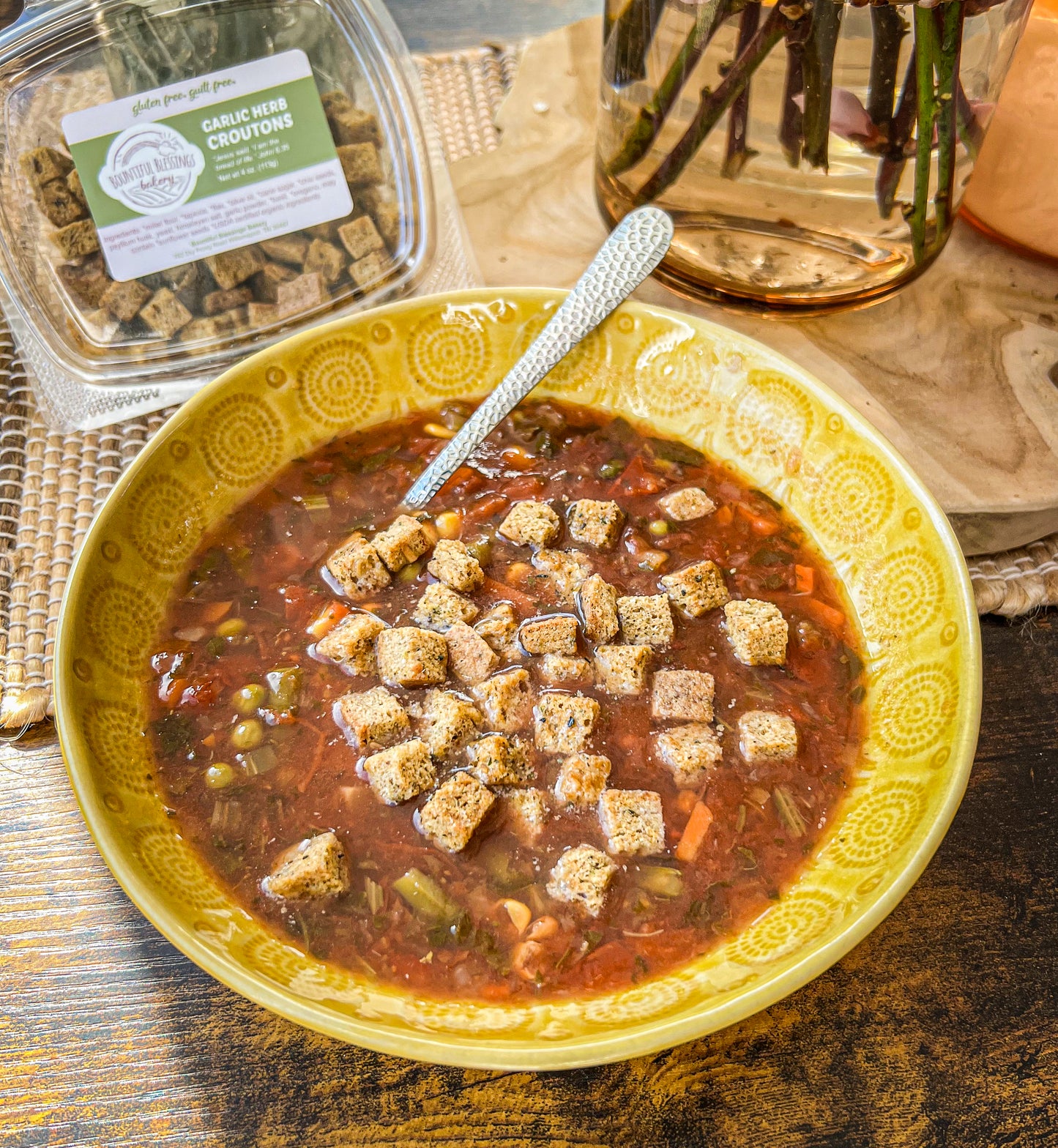 Gluten Free Garlic Herb Croutons